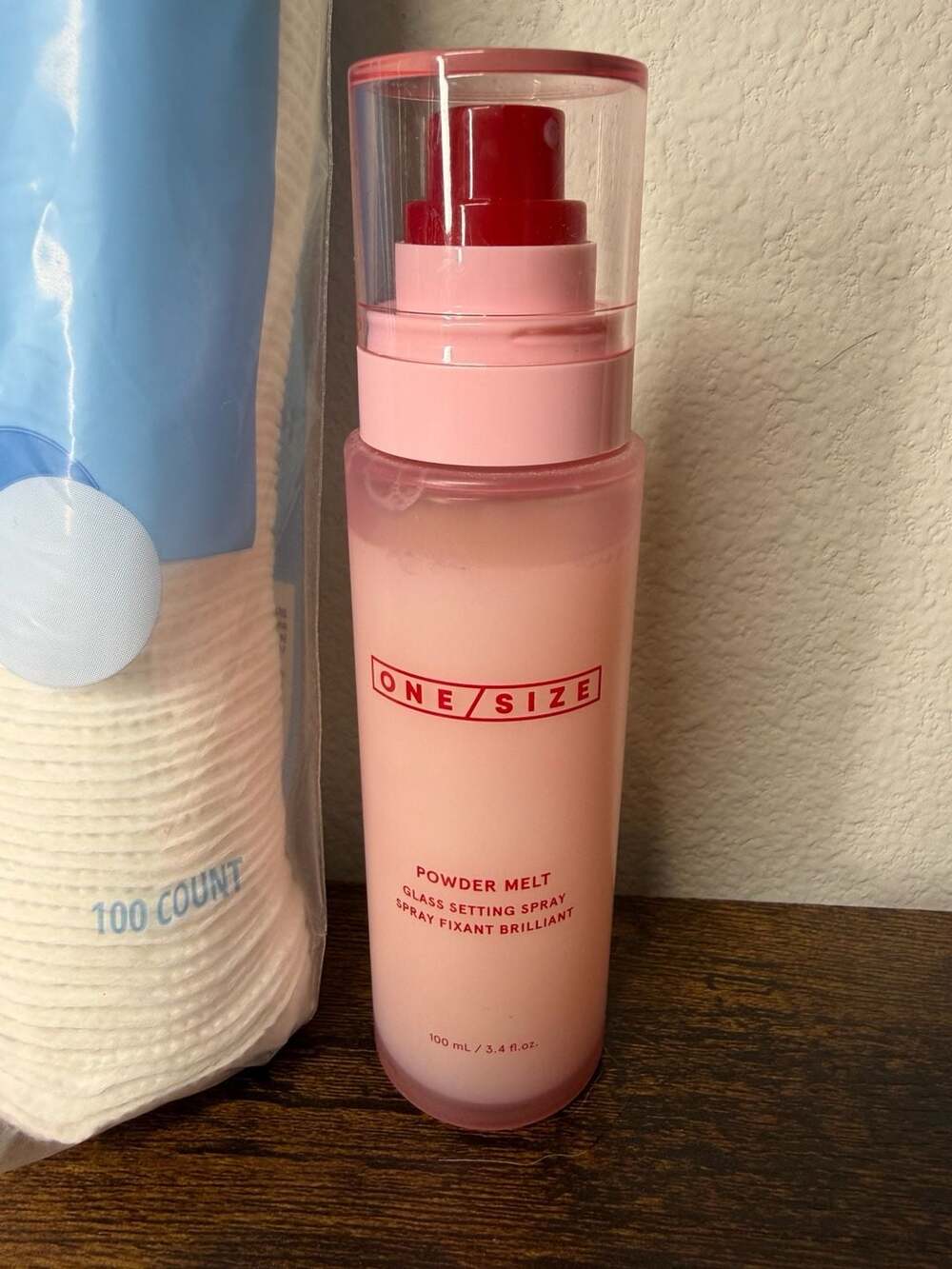 O/S Patrick Starrr Powder Melt Setting Spray 100 mL & Amazon Cotton 100 Count